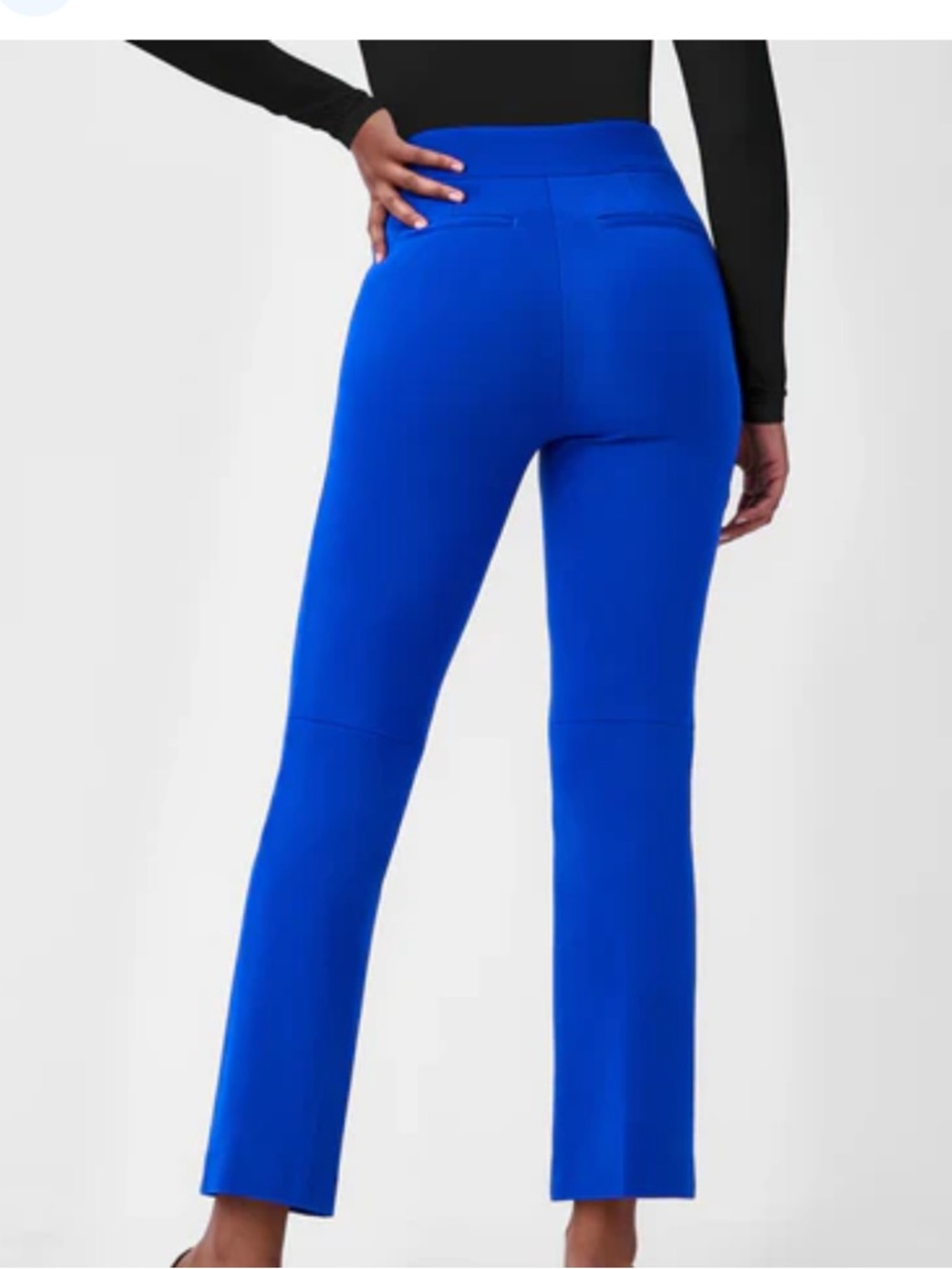 SPANX SP Royal Blue The Perfect Cropped Kick Flare Pants Orig $158 Like New